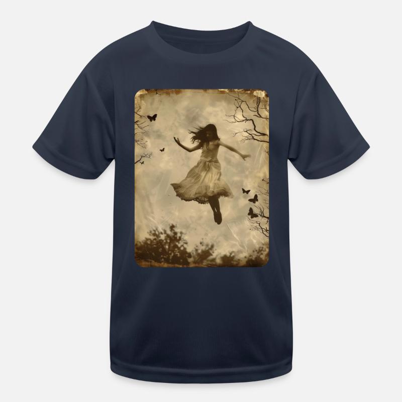 Das schwebende Mädchen Kinder Funktions-T-Shirt