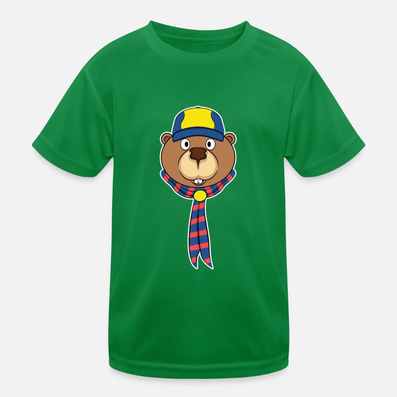 Biber als Pfadfinder Kinder Funktions-T-Shirt
