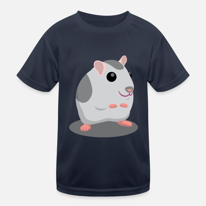 Nette graue Hamster-Karikatur Kinder Funktions-T-Shirt