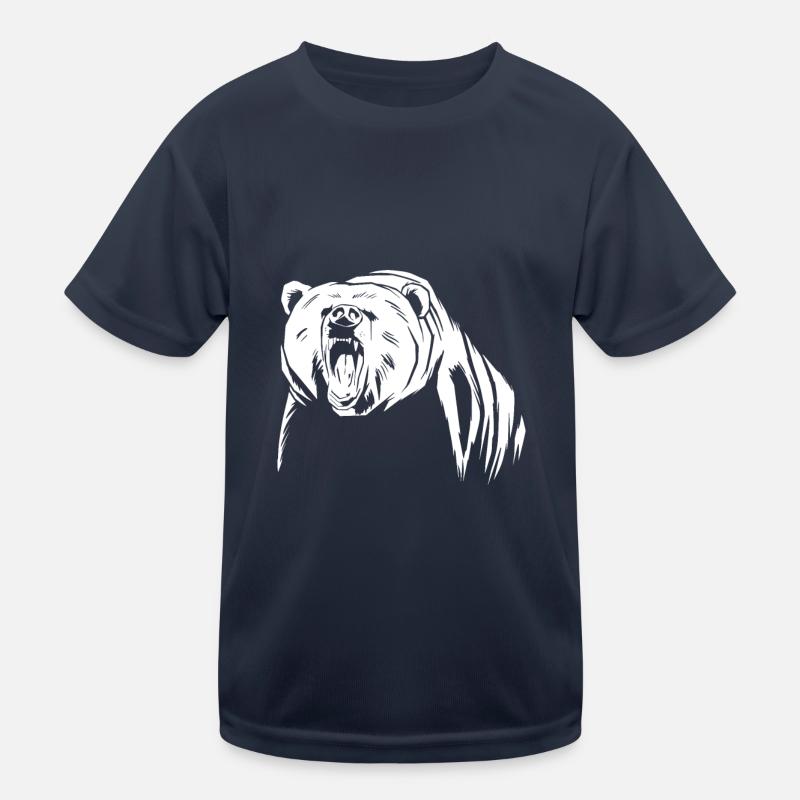 Bear is angry with white bear yelling Kids Functional T-Shirt