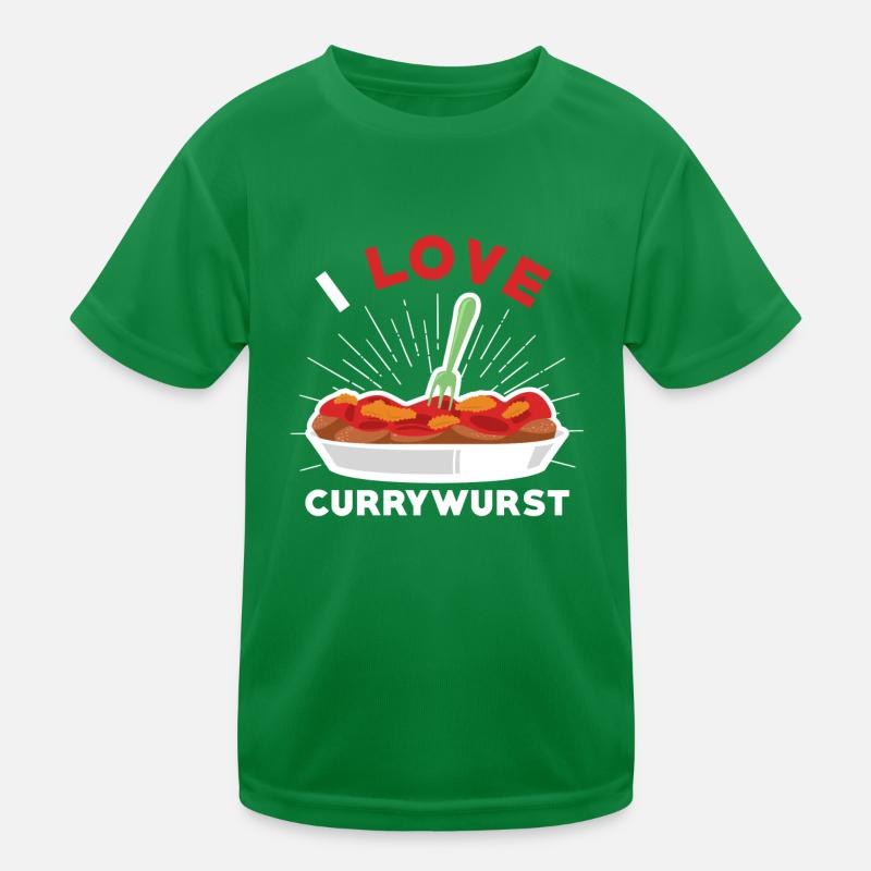 Currywurst Ich liebe Currywurst Kinder Funktions-T-Shirt