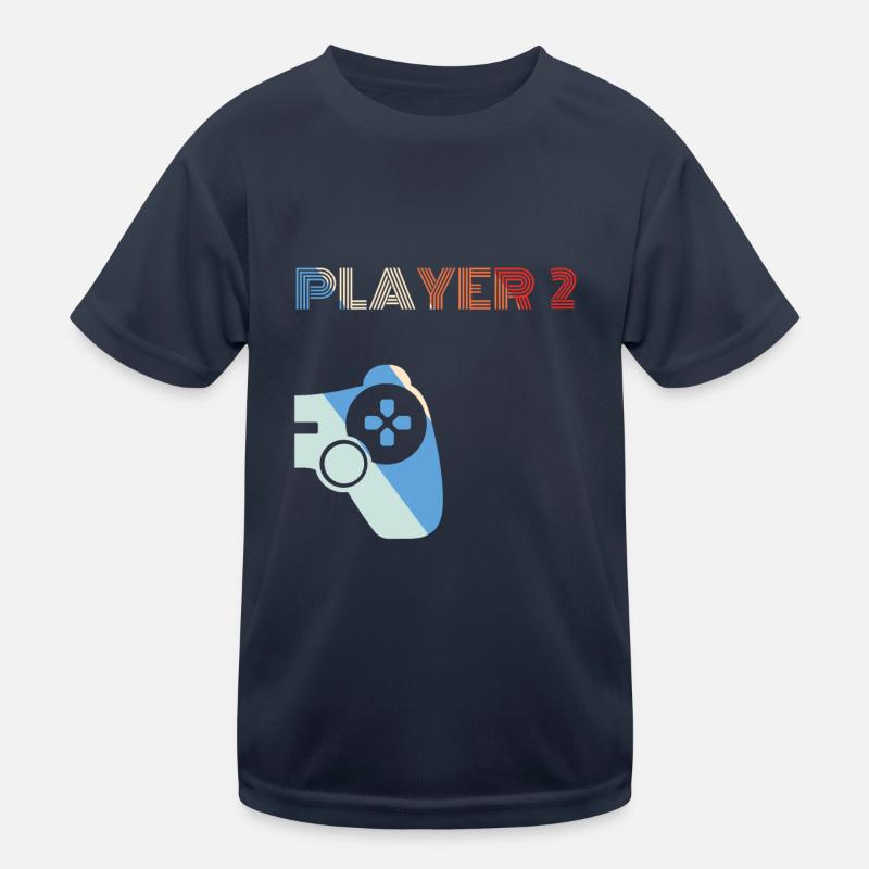Player 2 Partner Duo Gamer Controller Geschenk Kinder Funktions-T-Shirt