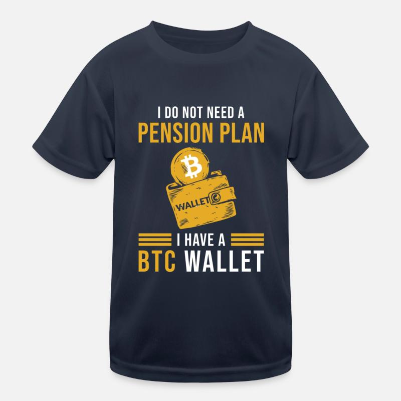 BTC Bitcoin Wallet Spruch T-shirt sport Enfant