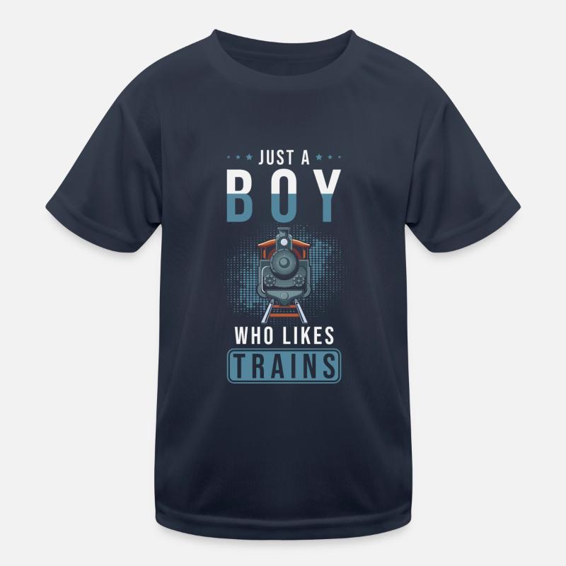 Züge Zug Eisenbahn Modelbahn Spruch Kinder Funktions-T-Shirt