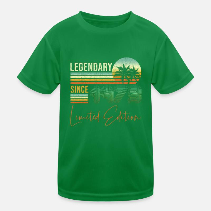 Birthday Legendary since 1973 Kids Functional T-Shirt