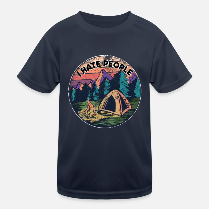 I hate people distressed vintage retro hate haters Kids Functional T-Shirt