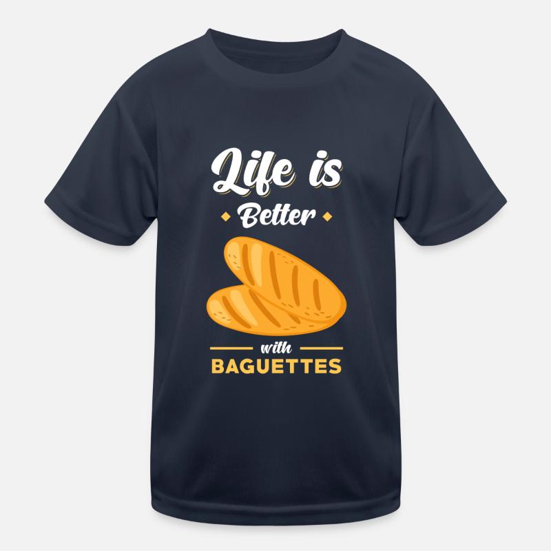 Baguette bread saying funny Kids Functional T-Shirt