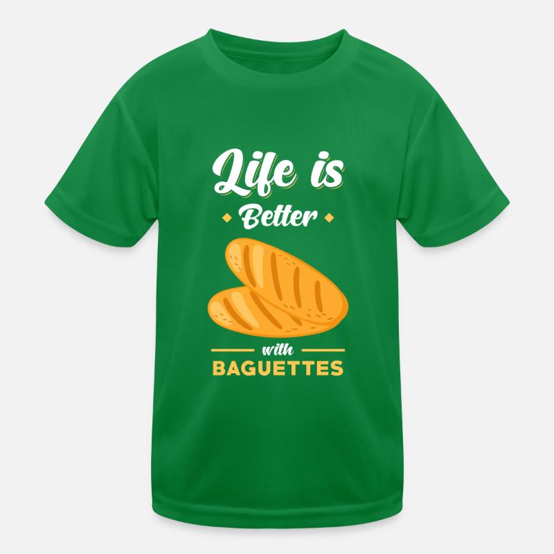 Baguette bread saying funny Kids Functional T-Shirt