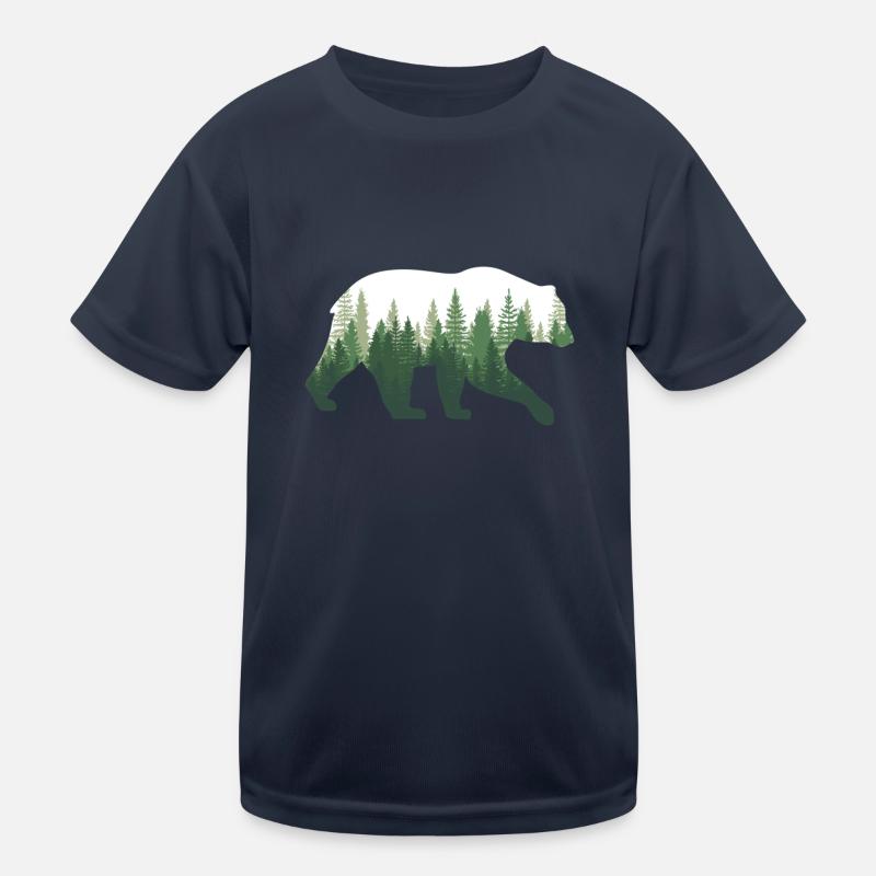 Bear Nature Forest Kids Functional T-Shirt