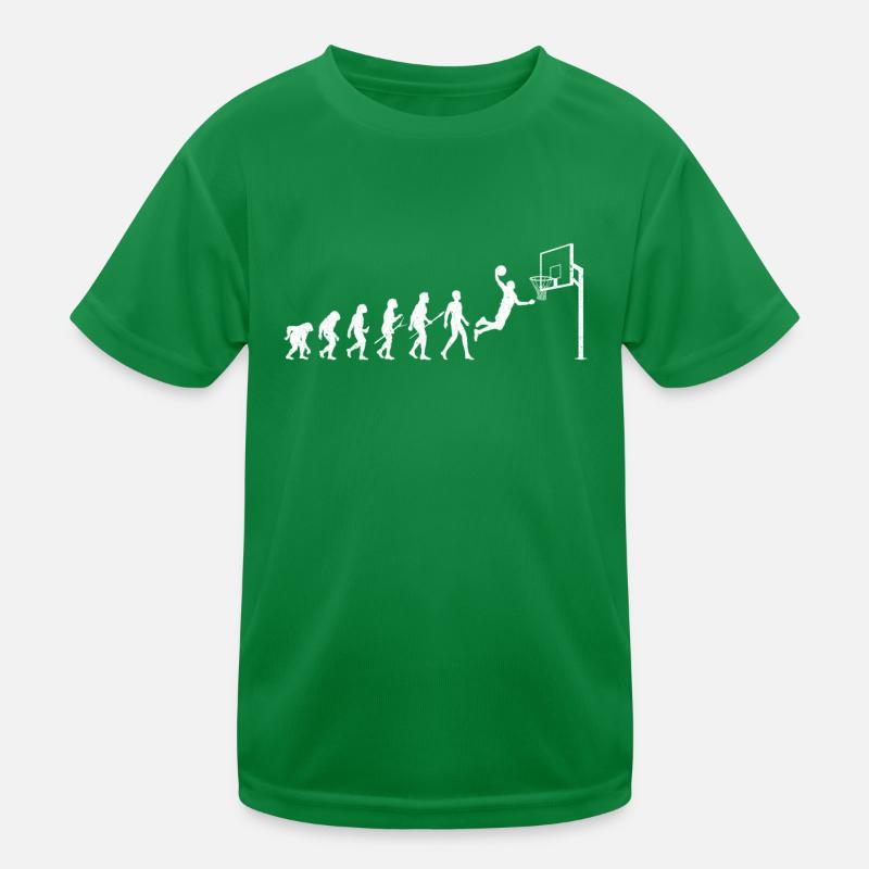 Basketball Evolution Kinder Funktions-T-Shirt