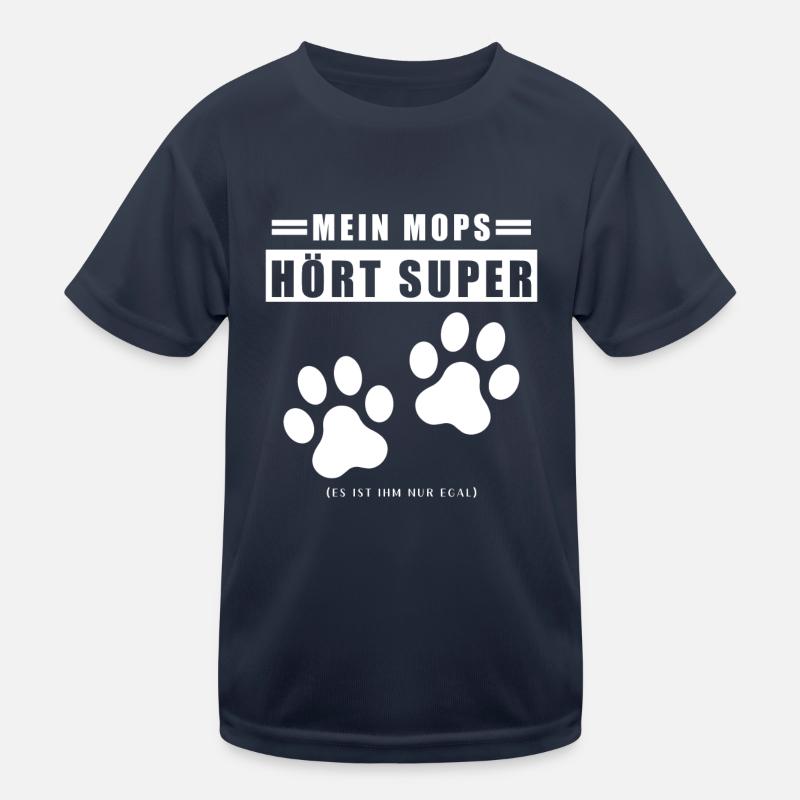 Mops Leben Kinder Funktions-T-Shirt