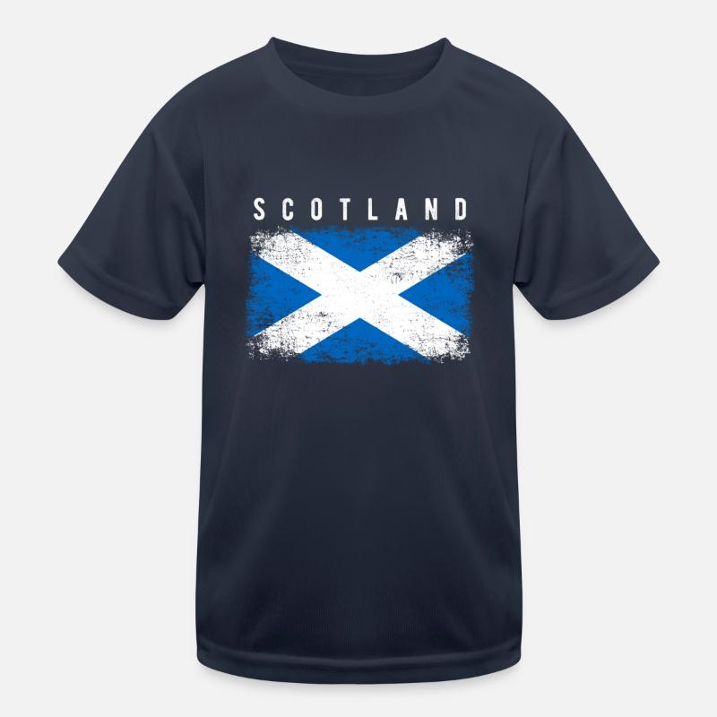 Scotland Flag Kids Functional T-Shirt