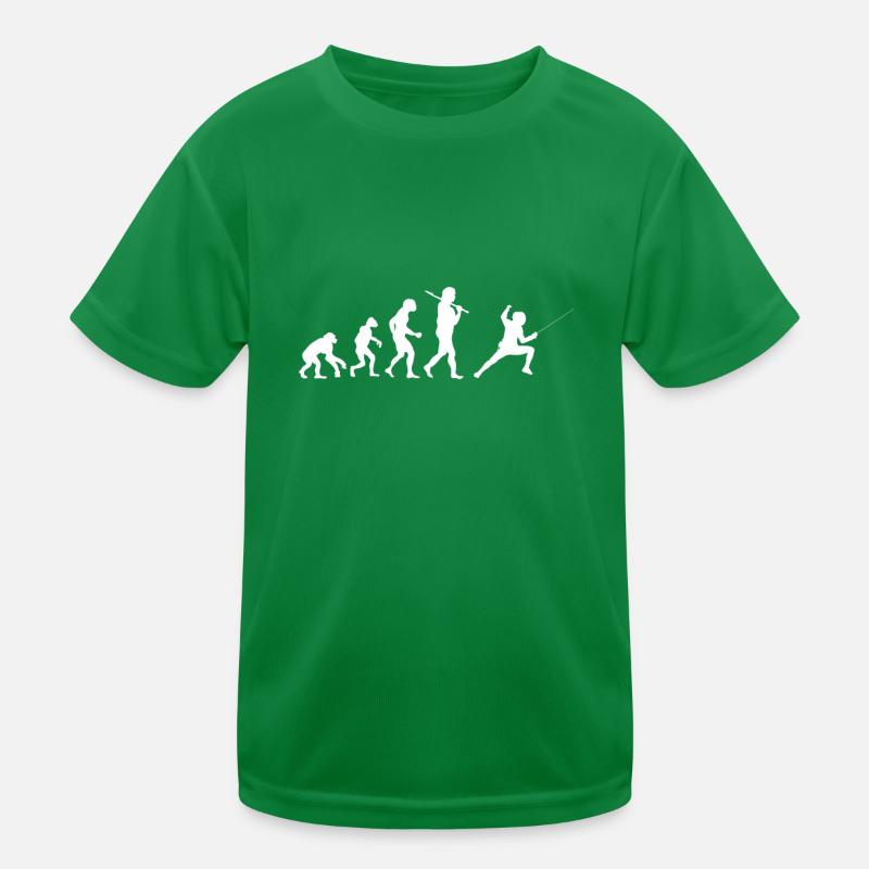 Evolution Fechten Kinder Funktions-T-Shirt