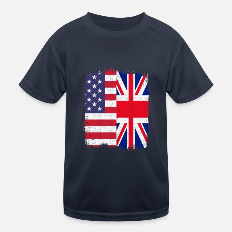 ROYAUME-UNI ÉTATS-UNIS Drapeau T-shirt sport Enfant