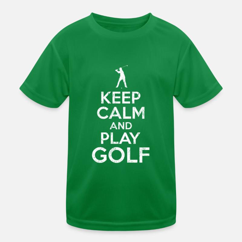 Keep Calm and play Golf Kinder Funktions-T-Shirt