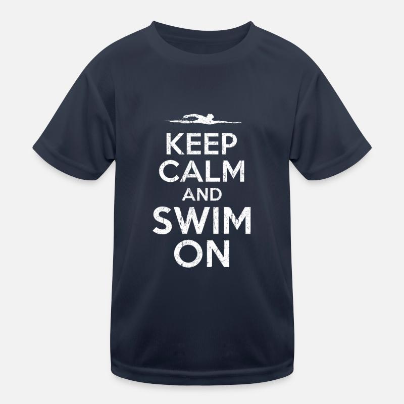 Keep Calm Swim T-shirt sport Enfant
