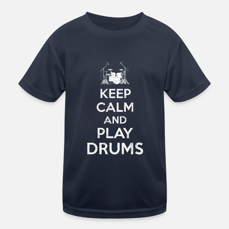 Keep Calm Drummer T-shirt sport Enfant