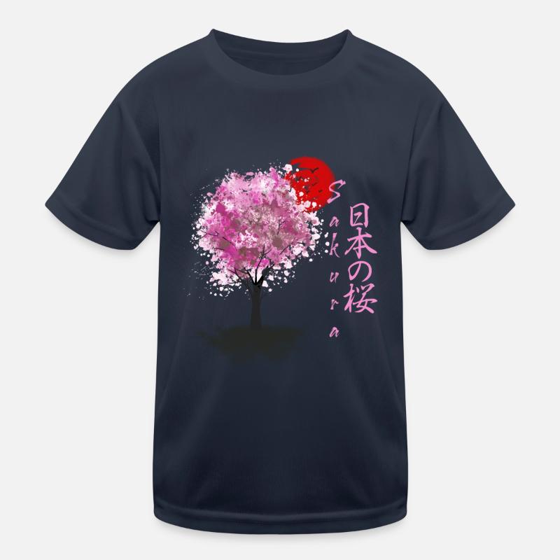Sakura Japanese Cherry Blossom Cherry Blossom Tree Kids Functional T-Shirt