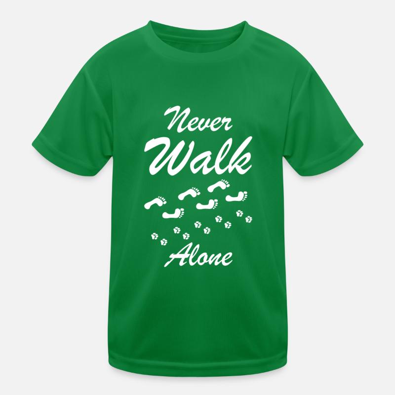 Never walk alone Hunde Geschenk Kinder Funktions-T-Shirt