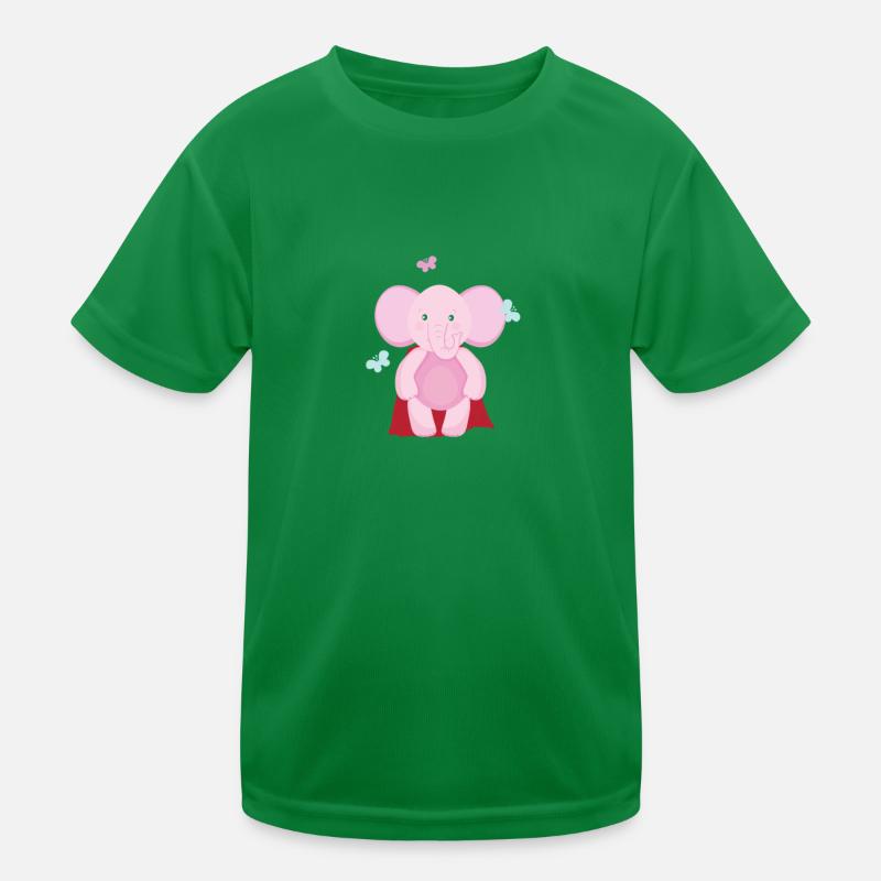 Elefant Superheld Kinder Funktions-T-Shirt