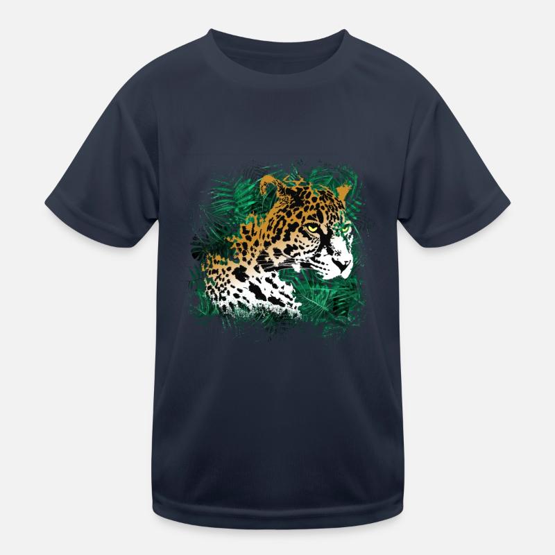 Leopard Forêt Tropicale Plantes Nature Végétation T-shirt sport Enfant