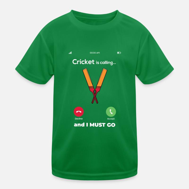 Cricket Sport Cricketer Batsman Gift Kids Functional T-Shirt