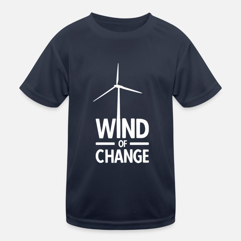Windenergie Windkraft Klima Windrad Kinder Funktions-T-Shirt