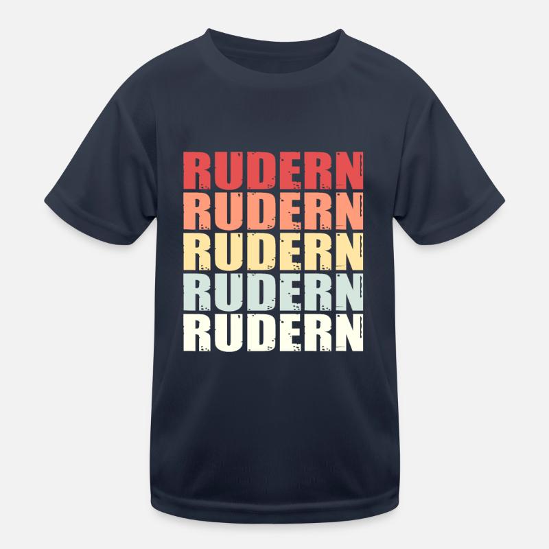 Rudern Ruderer Ruder Spruch Retro Geschenk Kinder Funktions-T-Shirt