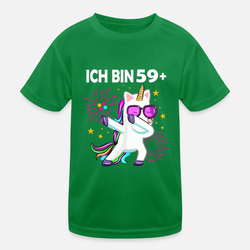 60. Geburtstag Einhorn 60 Jahre 60. Jubiläum Fun Kinder Funktions-T-Shirt