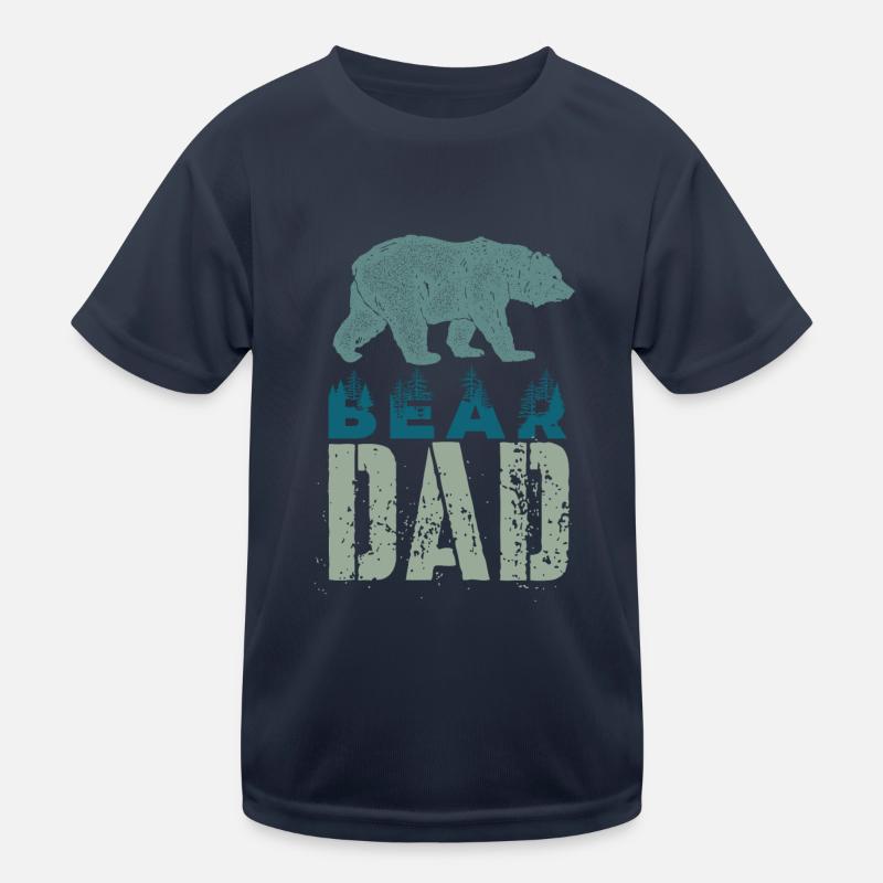 Bear Dad Kinder Funktions-T-Shirt