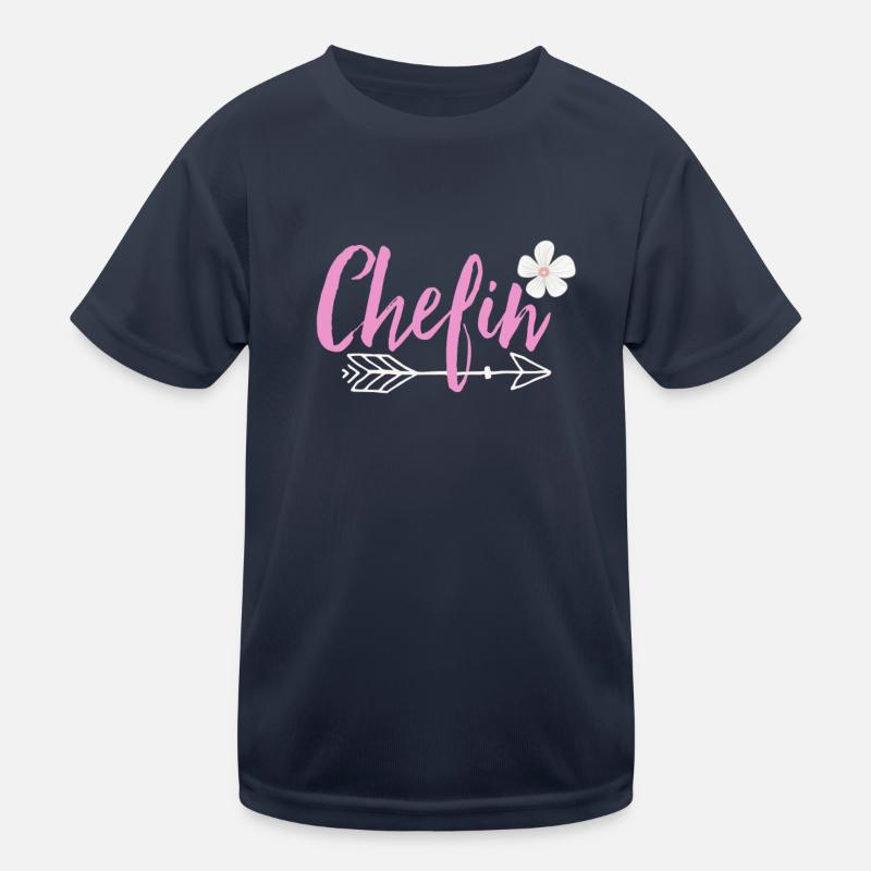 Chefin Kinder Funktions-T-Shirt