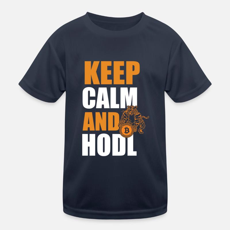 Keep Calm and Hodl, Bitcoin Kids Functional T-Shirt