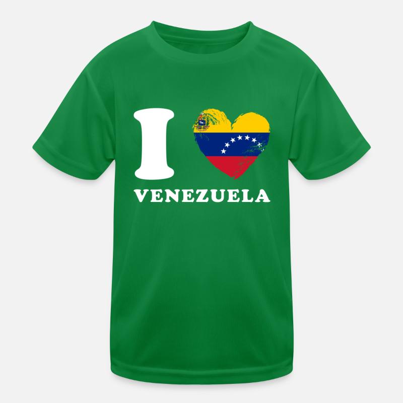 Ich liebe Venezuela Kinder Funktions-T-Shirt