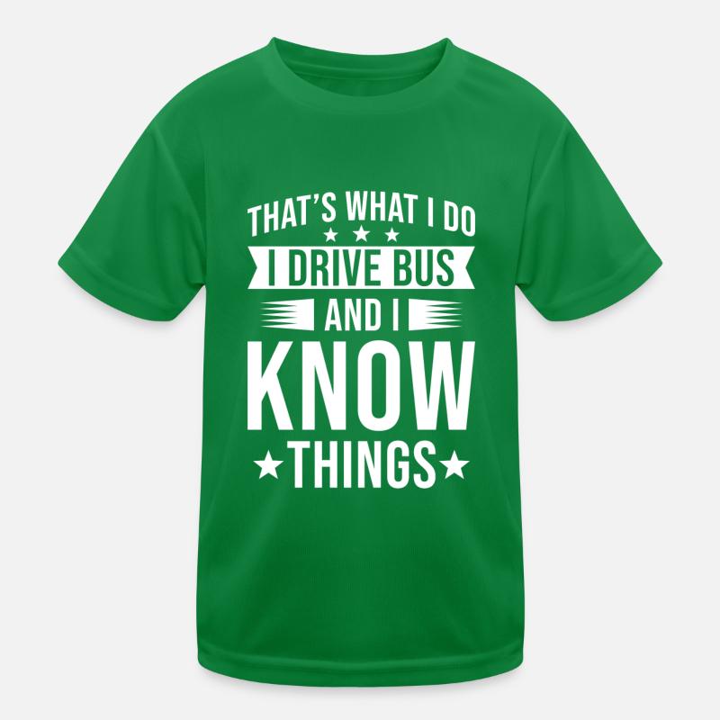 Busfahrer Kinder Funktions-T-Shirt