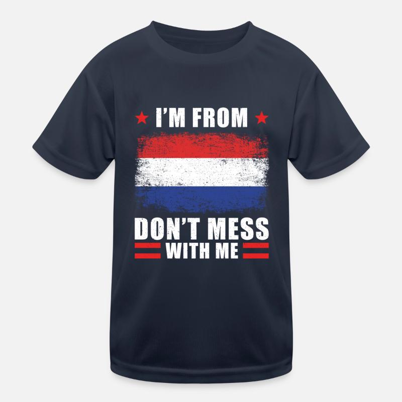 Netherlands Dutch saying funny Kids Functional T-Shirt