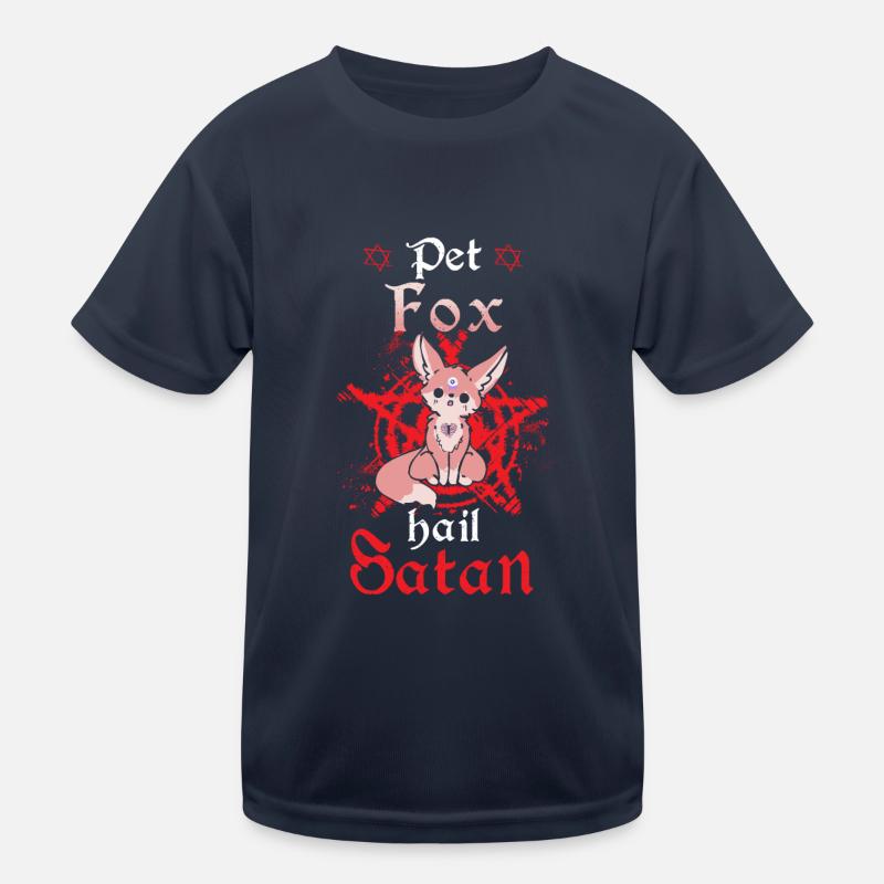 Pet Fox Hail Satan Kids Functional T-Shirt