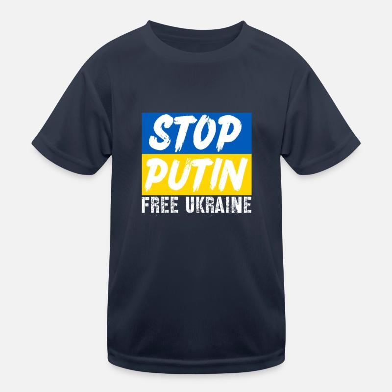 Stop Putin Kinder Funktions-T-Shirt