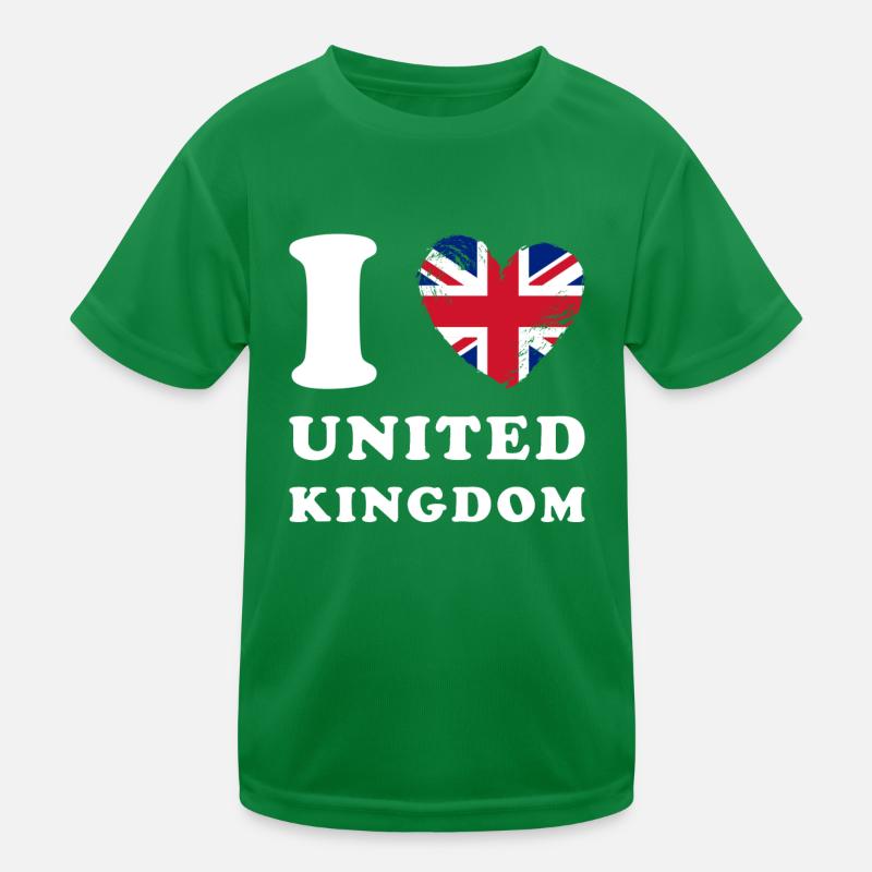 Angleterre J’aime Royaume-Uni T-shirt sport Enfant