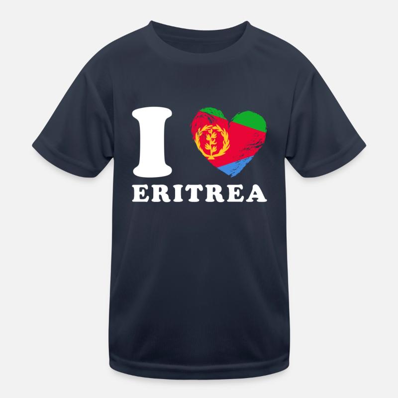 Ich liebe Eritrea Kinder Funktions-T-Shirt