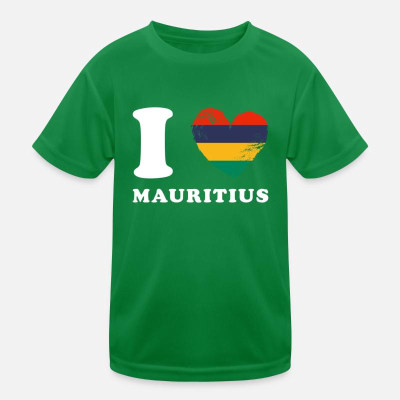 I love Mauritius Kinder Funktions-T-Shirt