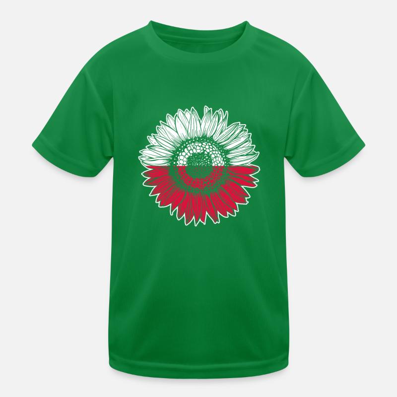Pologne Drapeau Tournesol T-shirt sport Enfant