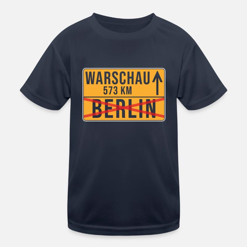 Varsovie Berlin Relocation Ortschild T-shirt sport Enfant