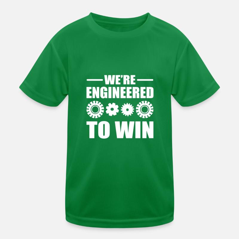 We’re Engineered to Win Robotics Team Robot Kinder Funktions-T-Shirt