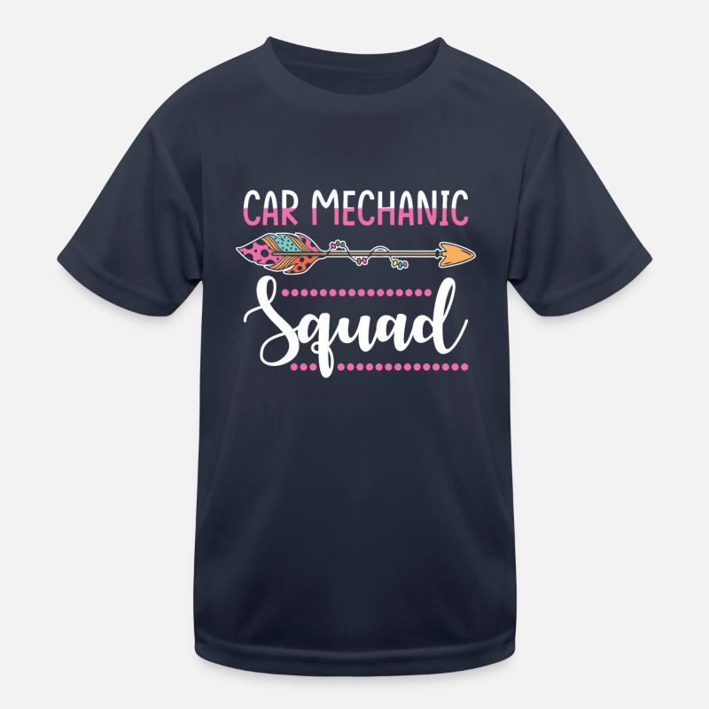 Car mechanic group Kids Functional T-Shirt