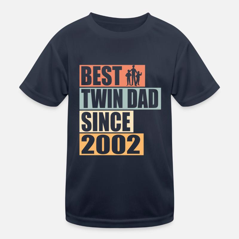 Twins Father Twin Father since 2002 Kids Functional T-Shirt