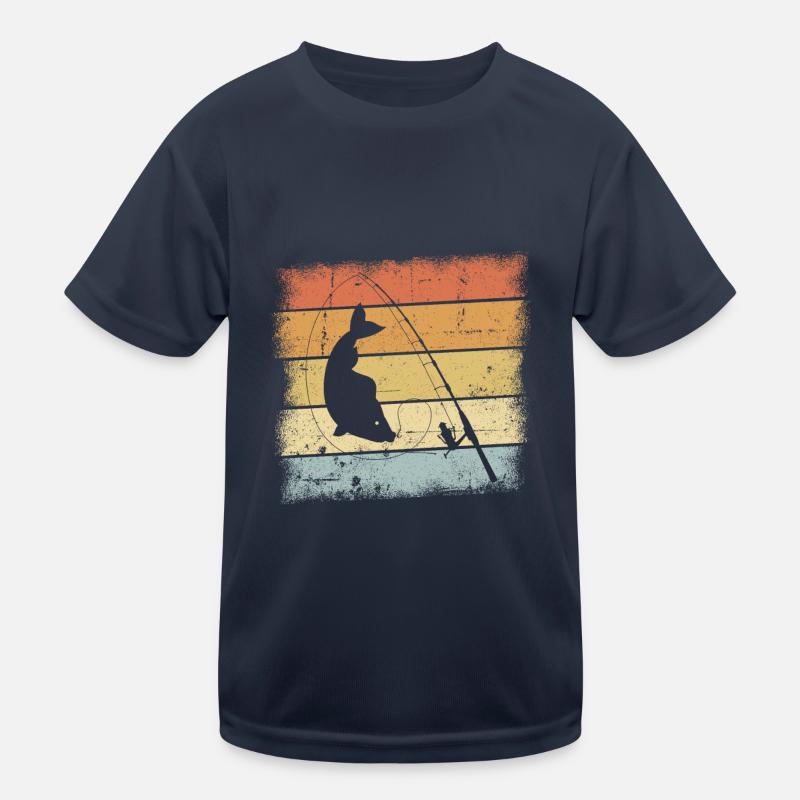 Conception rétro de pêche T-shirt sport Enfant
