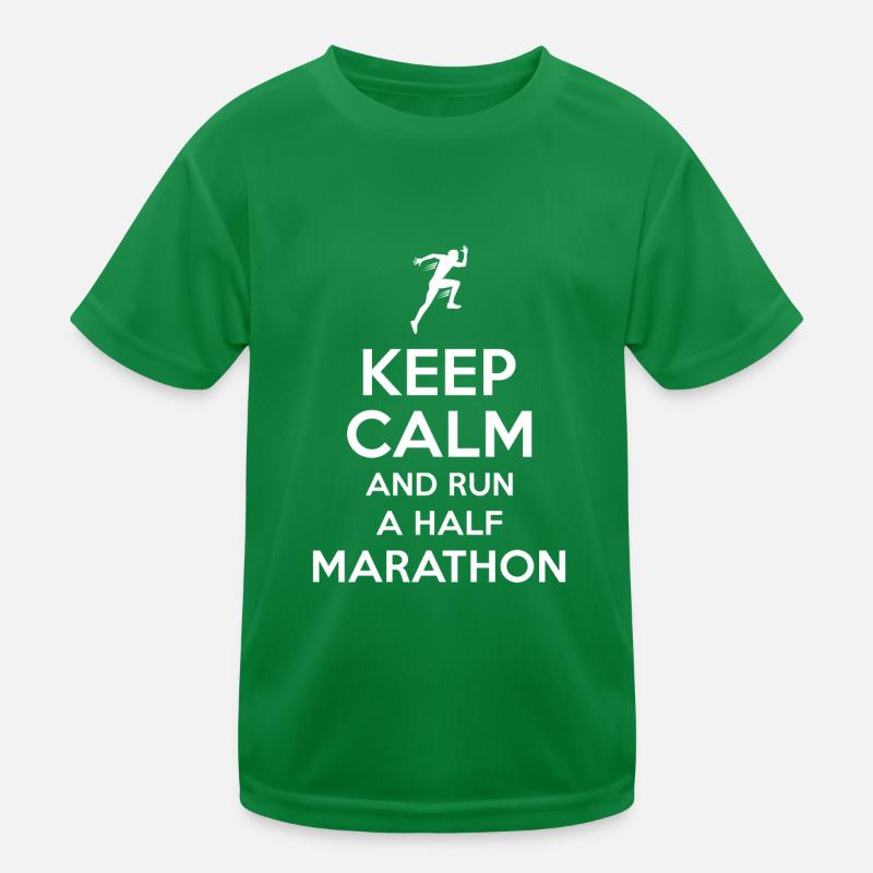 Marathon Spruch Keep Calm Kinder Funktions-T-Shirt