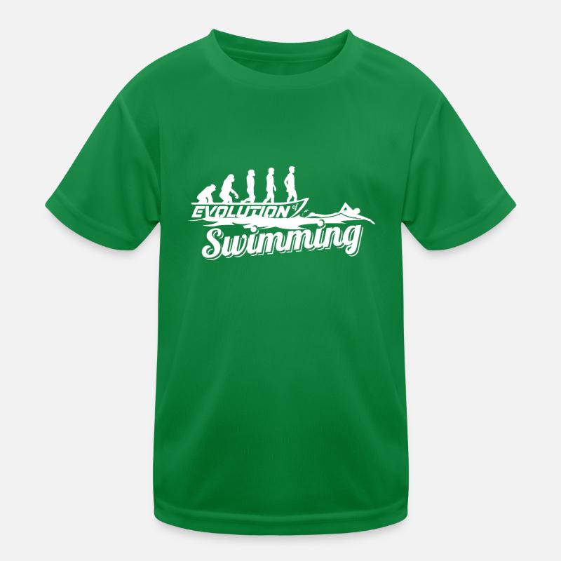 Evolution des Schwimmers der Schwimmerin Kinder Funktions-T-Shirt