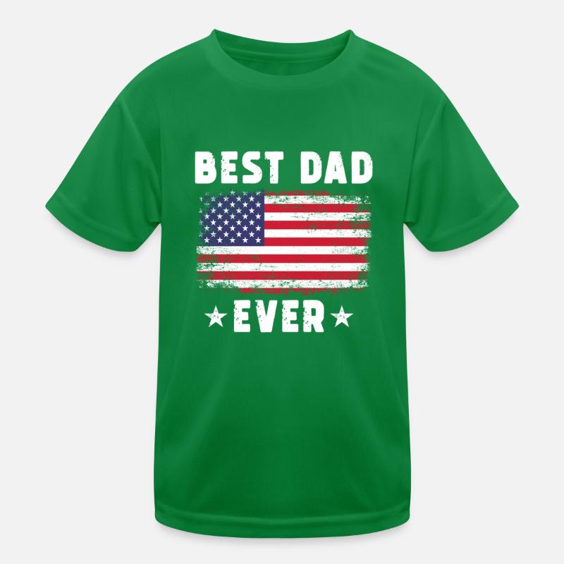 American Best Dad ever Kids Functional T-Shirt