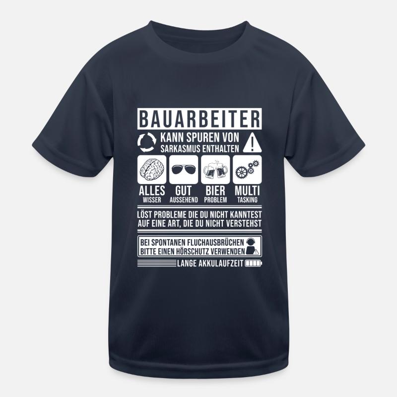 Bauarbeiter Baustelle Kinder Funktions-T-Shirt